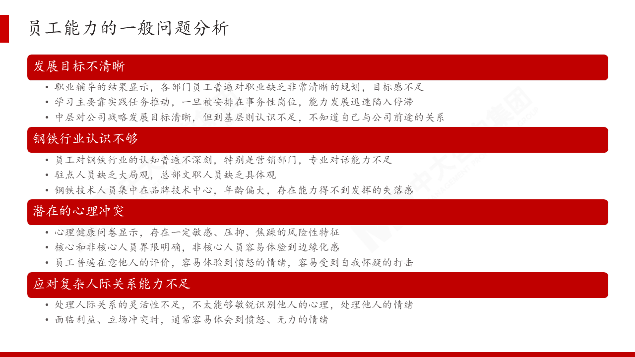 某大型国有钢铁集团旗下新材料公司人才测评与盘点项目 某大型国有钢铁集团旗下新材料公司人才测评与盘点项目